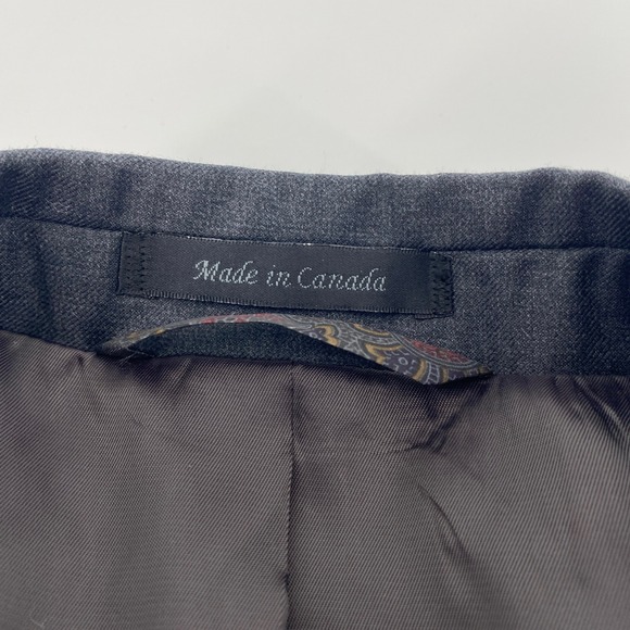 Lauren Ralph Lauren LRL Blazer Mens 40S Gray Wool Natural Stretch Suit Jacket - Picture 6 of 14